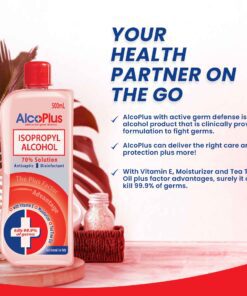 Alternative view of ALCOPLUS Isopropyl Alcohol 70% Solution 500ml