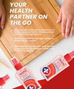 Alternative view of ALCOPLUS Isopropyl Alcohol 70% Solution with Spray 60ml x 3 bottles