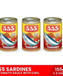 555 Sardines in Tomato Sauce w/ Chili 155g x 3 cans