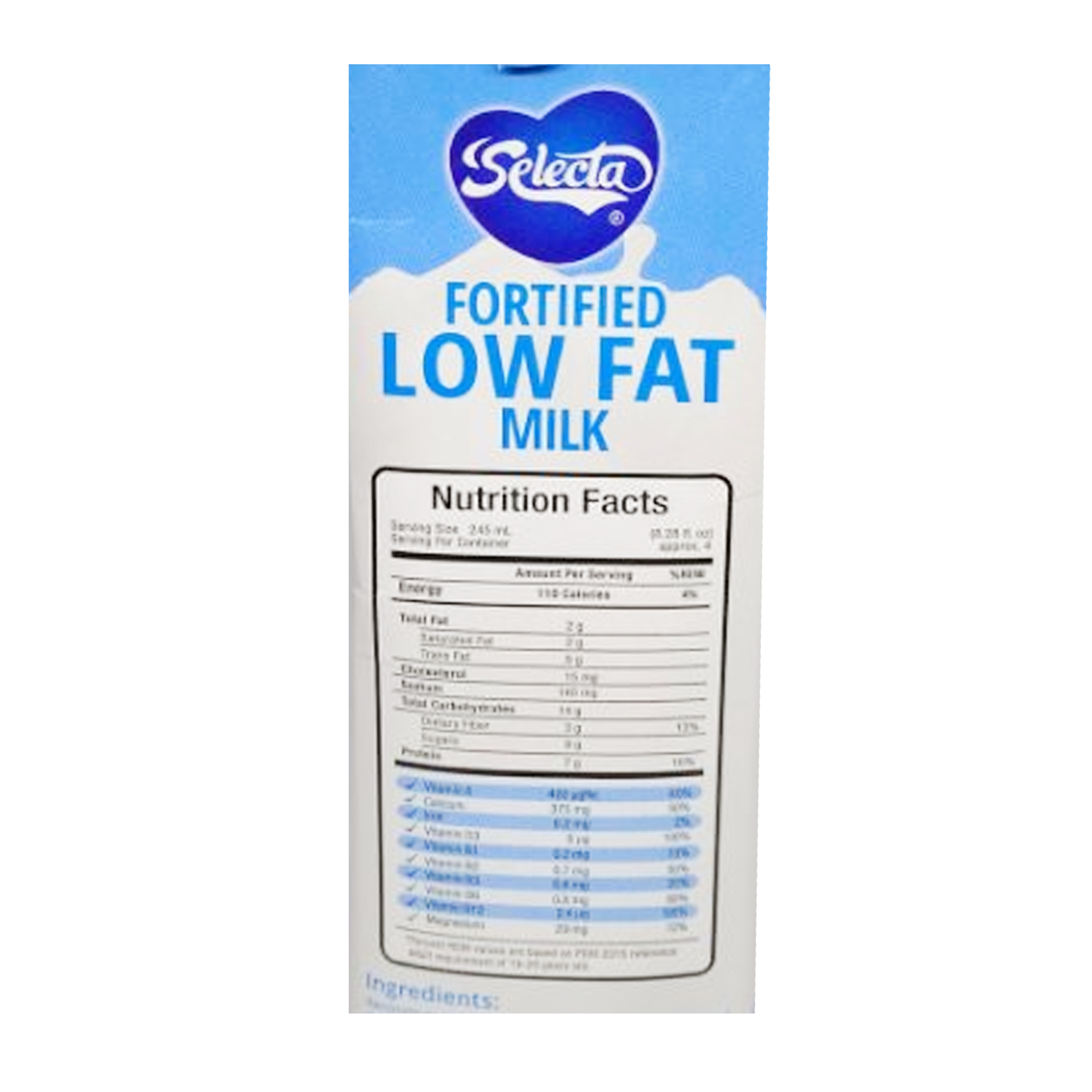 Selecta Fortified Low Fat Milk 1l Set Of 2 Save P30 Biggrocer