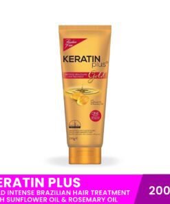 KERATIN Plus Gold Intense Brazilian Hair Treatment with Sunflower Oil & Rosemary Oil 200g
