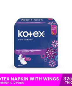 KOTEX Napkin with Wings, Overnight 32cm Thick, 10 pads