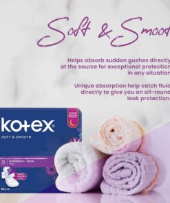 Alternative view of KOTEX Napkin with Wings, Overnight 32cm Thick, 10 pads