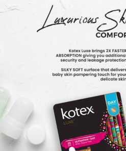 Alternative view of KOTEX Luxe Ultrathin Napkin with Wings, 23cm Thick, 8 Pads x 2 packs