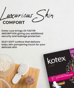 Alternative view of KOTEX Luxe Ultrathin Overnight Napkin with Wings, 32cm Thick, 8 Pads