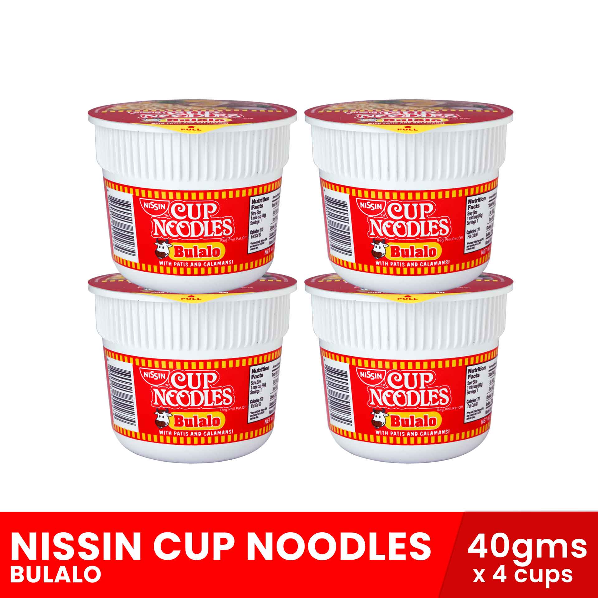 NISSIN Cup Noodles Bulalo 40gx 4 cups