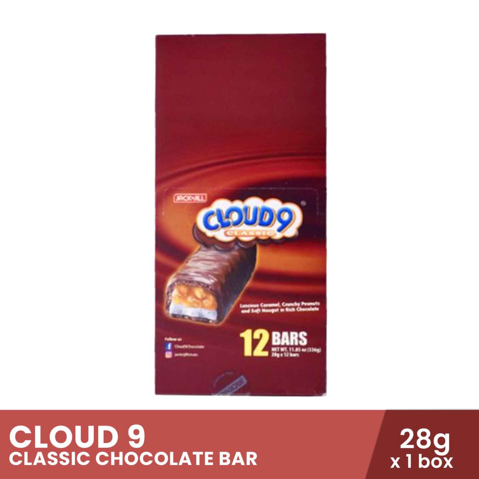CLOUD 9 Classic Chocolate Bar 28g x 12 bars – Biggrocer
