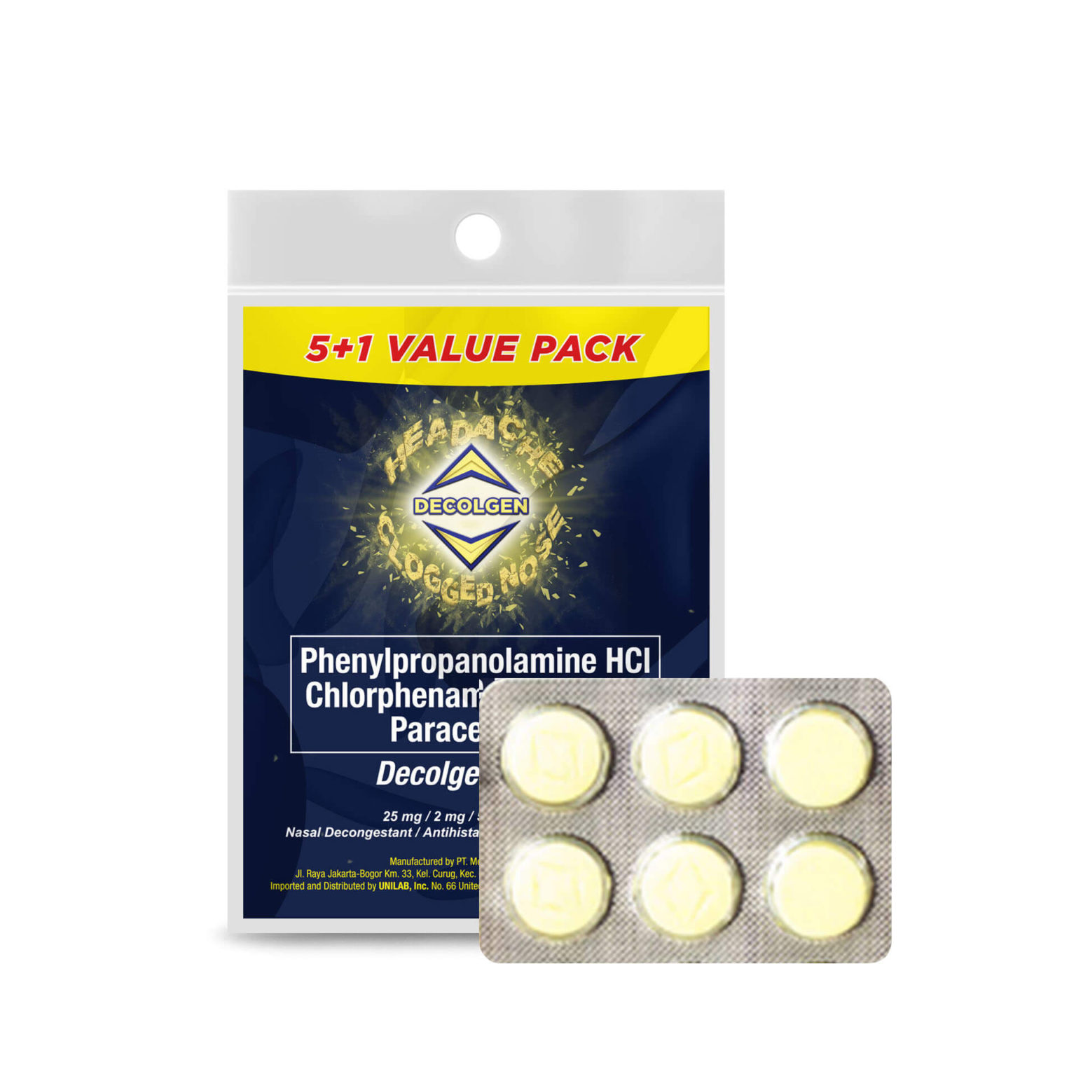 DECOLGEN Forte 5+1 tablets (For Coughs, Colds & Flu) – Biggrocer