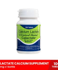 UNITED HOME CALACTATE Calcium Supplement 650mg x 1 bottle (Calcium Supplements for Pregnant and Lactating Moms)