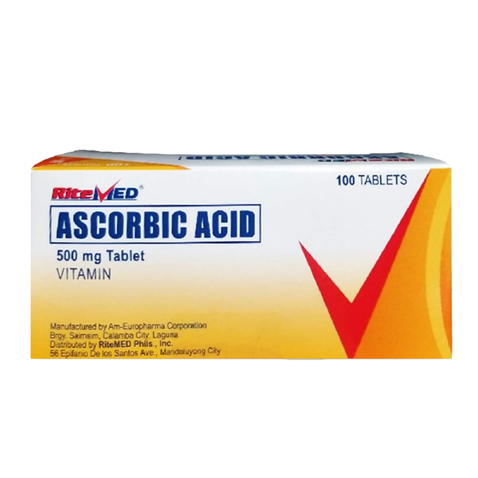 Ritemed Ascorbic Acid Tablets 500mg X 50 Tablets Vitamin C Biggrocer