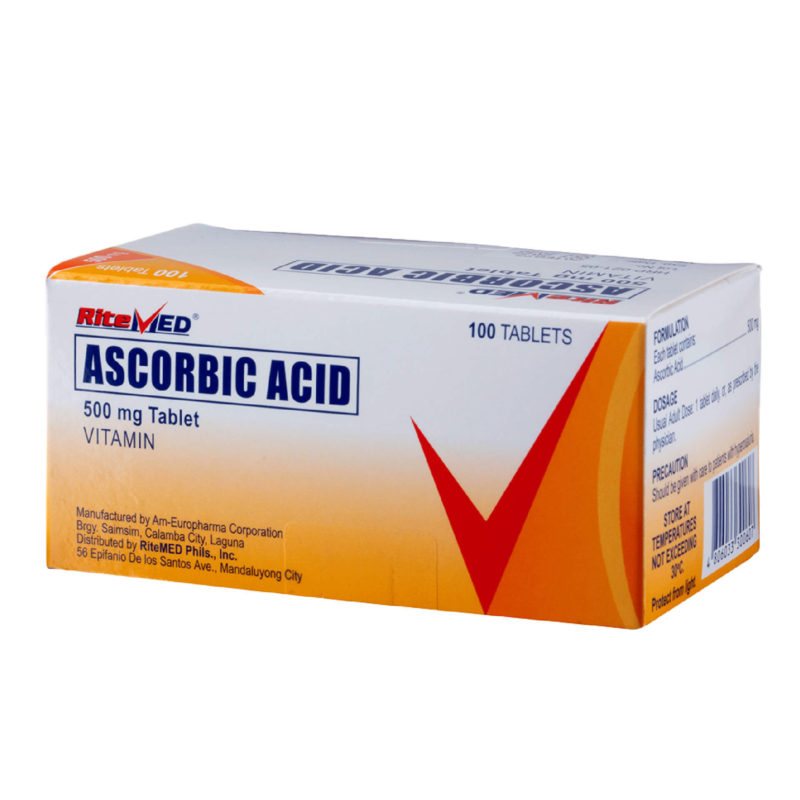 Ritemed Ascorbic Acid Tablets 500mg X 50 Tablets Vitamin C Biggrocer