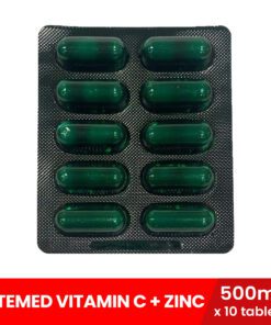 RITEMED Ascorbic Acid + Zinc 500mg x 10 capsules (For Immunity)