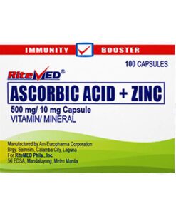 Alternative view of RITEMED Ascorbic Acid + Zinc 500mg x 10 capsules (For Immunity)