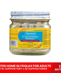 UNITED HOME Glydolax Rectal Suppository for Adults x 1 bottle (For the Treatment of Constipation)