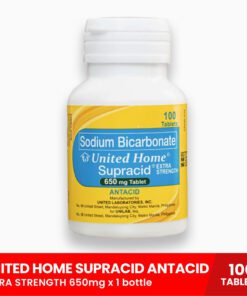 UNITED HOME Supracid Antacid Extra Strength 650mg x 1 bottle (For Relief of Hyperacidity and Heartburn)