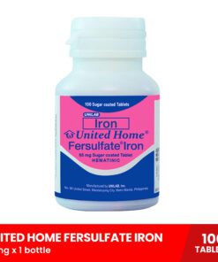 UNITED HOME Fersulfate Iron 65mg x 1 bottle (For Iron Deficiency Anemia and Healthy Blood)
