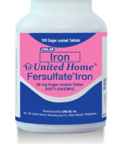 Alternative view of UNITED HOME Fersulfate Iron 65mg x 1 bottle (For Iron Deficiency Anemia and Healthy Blood)