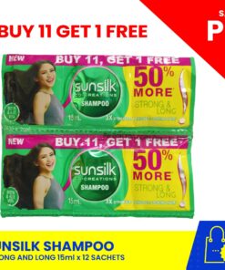 SUNSILK Shampoo Strong & Long 11+1 sachets 15ml