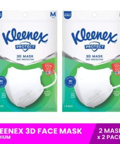 KLEENEX 3D Face Mask Medium (Adults) x 2 packs (2 masks)