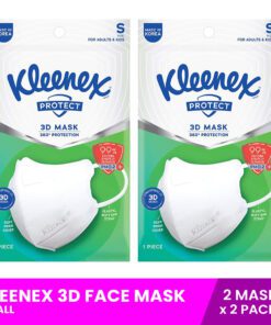 KLEENEX 3D Face Mask Small (can fit both adults & kids) x 2 packs (2 masks)