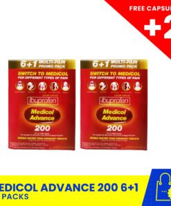 MEDICOL Advance 200mg 6+1 capsules x 2 packs (For Pain Relief & Fever)