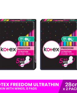 KOTEX Freedom Ultrathin with Wings 28cm x 8 pads x 2 packs