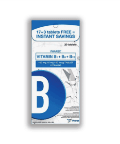 Alternative view of PHAREX Vitamin B1+B6+B12 Complex 17+3 tablets (For Nerve Health)