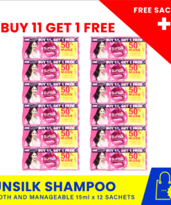 SUNSILK Shampoo Smooth and Manageable 11+1 sachets 15ml