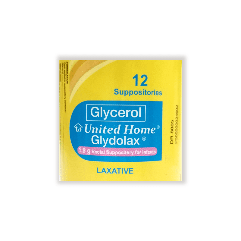 United Home Glydolax Rectal Suppository For Infants X 1 Bottle For The Treatment Of 5356