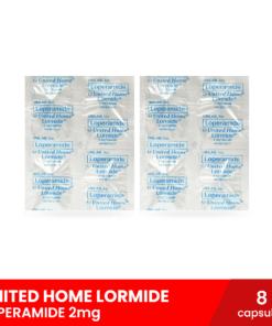 UNITED HOME Lormide Loperamide 2mg x 8 capsules (For Relief of Diarrhea)