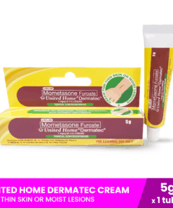 UNITED HOME Dermatec Cream 5g for Thin Skin or Moist Lesions (For Relief of Skin Allergy, Eczema and Itch)