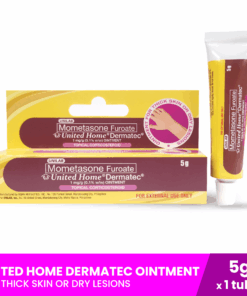 UNITED HOME Dermatec Ointment 5g for Thick Skin or Dry Lesions (For Relief of Skin Allergy, Eczema and Itch)